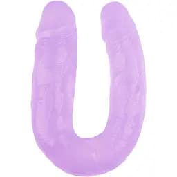 Двухсторонний фаллоимитатор Hi-Rubber Born To Create Pleasure 14 Inch 43 см фиолетовый