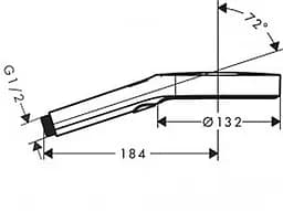 Ручний душ Hansgrohe Rainfinity 130 3jet Polished Gold Optic 26864990, Золотий - мініатюра 2
