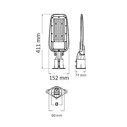Світильник вуличний Horoz Electric LED Florida-50 6400K - мініатюра 2