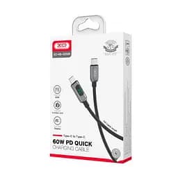 Кабель XO NB-Q203B Digital display data type-c cable 60W Чорний - мініатюра 2