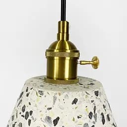 Підвіс Terrazzo Cono із білим бетонним плафоном в стилі Ар-деко Line.F MJ 165/1 WT - мініатюра 2