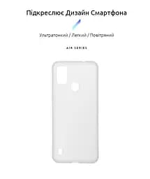 Прозрачный чехол для ZTE Blade A51 с защитой камеры, тонкий, силиконовый, бесцветный, ударопрочный, противоударный бампер с закрытой камерой, ArmorStandart (ARM59799) - мініатюра 2