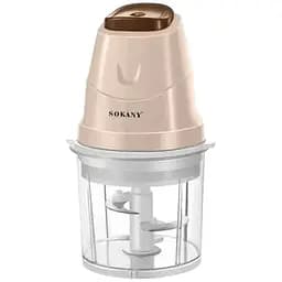 Измельчитель Sokany SK-06009 4 лезвия комбайн фитнес-блендер турборежим 250 Вт 700 мл бежевый