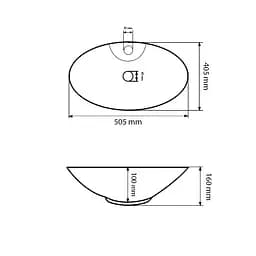 Умивальник VBI Carovilli S white накладний VBI-015507, Білий - мініатюра 4
