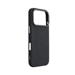 Карбоновый чехол для Apple iPhone 17 Pro, LikeCarbon2 MagCase, черный, тонкий защитный чехол-панель из поликарбоната с магнитами N52, MagSafe, противоударный, совместим с беспроводной зарядкой, приподнятые края для защиты камеры, ArmorStandart (ARM86258) - мініатюра 3