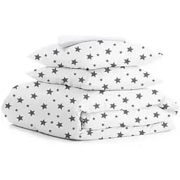 Комплект постільної білизни Cosas Big star CS6 Двоспальний сірий (StarBigGrey_El140-White_180)