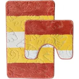 Набір килимків для ванної Vezzer Avangartline 50x80 та 50x40 см помаранчевий (VZAS05242)