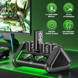 Зарядний пристрій OIVO NG-BX132X Charging Dock + 4 АКБ 3840mWh для Xbox Сontrollers One/Series [128698] - мініатюра 3