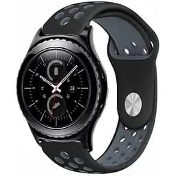 Спортивний ремінець Primo Perfor Sport для годинника Samsung Gear S2 Classic SM-R372/R735 Black Grey