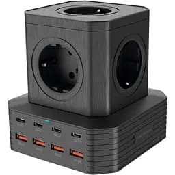 Мережевий зарядний пристрій ArmorStandart Resolute Power ARP-544 100W GaN + 2m Cable Black (ARM73177)