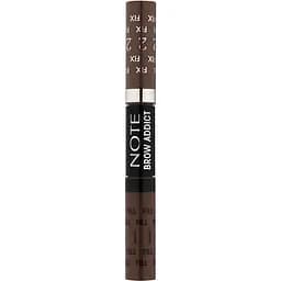 Тінт та гель для брів 2 в 1 Note Cosmetique Brow Addict Tint & Shaping Gel Dark Brown відтінок 3, 10 мл
