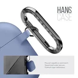 Силіконовий чохол для навушників Apple AirPods Pro 2 2022, Hang Case, фіолетовий, ультратонкий захисний кейс товщиною 2 мм, захист від подряпин, пилу та ударів, компактний, з карабіном для кріплення, ArmorStandart (ARM73672) - мініатюра 4