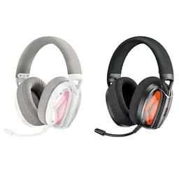 Навушники накладні XO BE46 2.4G Gaming Headset with Type-C+USB 2-in-1 Adapter Біло-рожеві - мініатюра 2