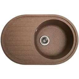 Гранітна кухонна мийка Romzha Elegancia 77 Teracota (701) з крилом