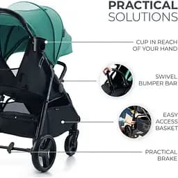 Прогулянковий візочок Kinderkraft Rine Juicy Green зелений (00-00305206) - мініатюра 10