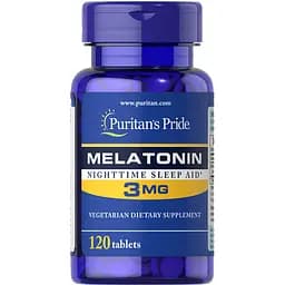 Натуральна добавка Puritan's Pride Melatonin 3 mg, 120 таблеток