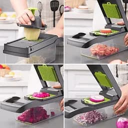 Багатофункціональна овочерізка з контейнером 14 в 1 — Veggie Slicer - мініатюра 5