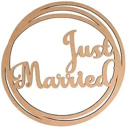 Надпись декоративная Rosa Talent Just married МДФ 56х56 см