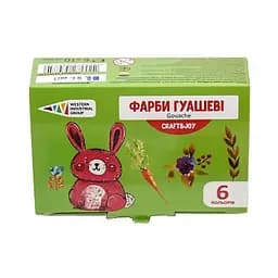 Детские гуашевые краски "Graft&Joy" ГАММА'UA 221031/Cr 6 цветов, по 10 мл