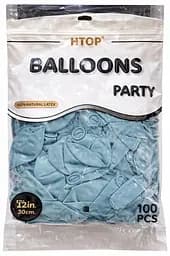 Надувні повітряні кулі HTOP 100 шт Party Balloons 30 см Товари для оформлення Дня народження Святкова атрибутика Блакитний - мініатюра 2
