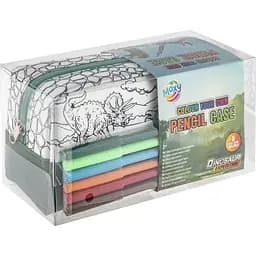 Пенал-розмальовка Moxy Dinosaur Expedition з фломастерами (990194)