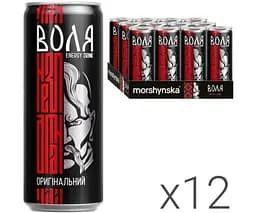 Моршинська, Воля, Упаковка 12 шт. х 0,33л, Напій енергетичний, газований - мініатюра 1