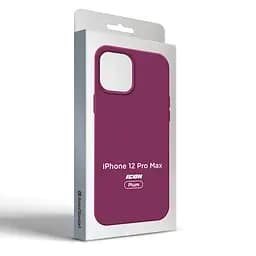 Силиконовый чехол для Apple iPhone 12 Pro Max, ICON2 Case, бордовый, противоударный, панель, защита всего корпуса, матовая поверхность Soft Touch, выступает над дисплеем, совместим с защитными стеклами и пленками, с микрофиброй, ArmorStandart (ARM60575) - мініатюра 9