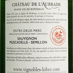 Вино Chateau De L'aubrade Entre Deux Mers AOP, біле, сухе, 0,75 л - мініатюра 7
