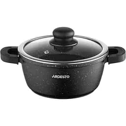 Кастрюля Ardesto Gemini Anzio со стеклянной крышкой черная 1.8 л (AR2418GE)
