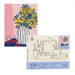 Набір для розпису по номерах "Букет мімози" 40*50 см, IDEA2-GX40345