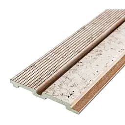 Рейка декоративная Wall Sticker PS 2900х120х12 мм Кремовый мрамор с золотыми вкраплениями SW-00001748