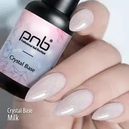 Блискуча база PNB UV/LED Crystal Base milk світловідбивна 8 мл - мініатюра 2