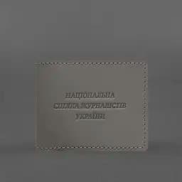 Шкіряна обкладинка для посвідчення журналіста Сіра - мініатюра 5
