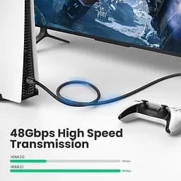 Кабель HDMI надшвидкісний 8K/60Гц UGREEN 48 Гбіт/с плетений HDR Dolby Vision HDR10 2.1 0.5м (40493) - мініатюра 4