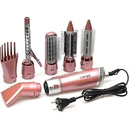 Фен-щітка мультистайлер Gemei GM-4831 7 в 1 для завивки локонів об'єму та укладки волосся з насадками