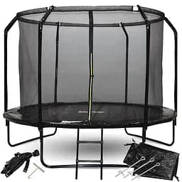 Батут садовий SkyFlyer Black 10 футів зі сходами 304 см (TR0034) - мініатюра 2