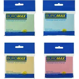 Блок бумаги для заметок Buromax Pastel с клейким слоем 76х102 мм 100 листов в ассортименте (BM.2313-99)