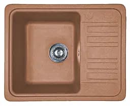Кухонная мойка Adamant SMALL terra-cotta 570x455x180 мм, с крылом 57 см