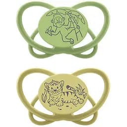 Пустушка Nip Мій метелик Зелена серія 5-18 міс. зелена 2 шт. (38756-51)