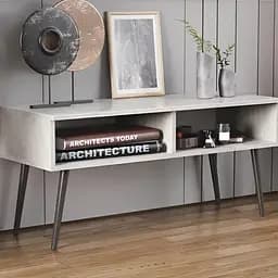 Тумба під ТВ Невада Ferrum-decor 45x100x38 Чорний метал ДСП Бетон 16 мм (FRD-106719)