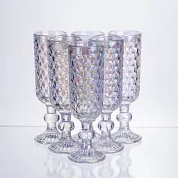 Набор бокалов для шампанского 6 штук по 160 мл rainbow HP-19-252 бокал прозрачный для игристых вин Yiwu HP-19-252