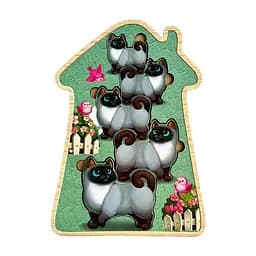 Настольная игра-сортер Веселые котикиUbumblebees (ПСФ066) PSF066 более или менее