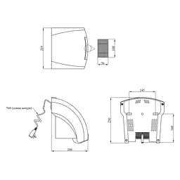 Сушарка для рук Kroner KRM UlM - ACP0920 2000W CV022835 - мініатюра 2