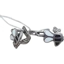 Срібні сережки Tango Бджілка з емаллю. 400218а