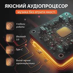 Портативна міні-колонка Smart X DW12NB 5W BT/TF/USB/AUX 5 Вт, синя - мініатюра 5