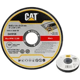 Набор отрезных кругов по металлу и нержавейке Cat T1, 125 × 1.6 × 22.23 мм 10 шт. (DA10120)