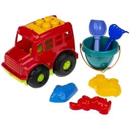 Пісочний набір Colorplast Автобус "Бусик" №3 Colorplast 0107 Червоний