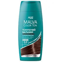 Тонуючий бальзам для волосся Acme Color Malva Color Ton 3.0 Темно-каштановий 180 мл