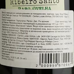 Вино Magnum Ribeiro Santo Rabo de Ovelha DO Dao 2020 біле сухе 0.75 л - мініатюра 4