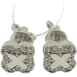 Золотые серьги-пуссеты Империя золота с фианитами. СП1167БИ